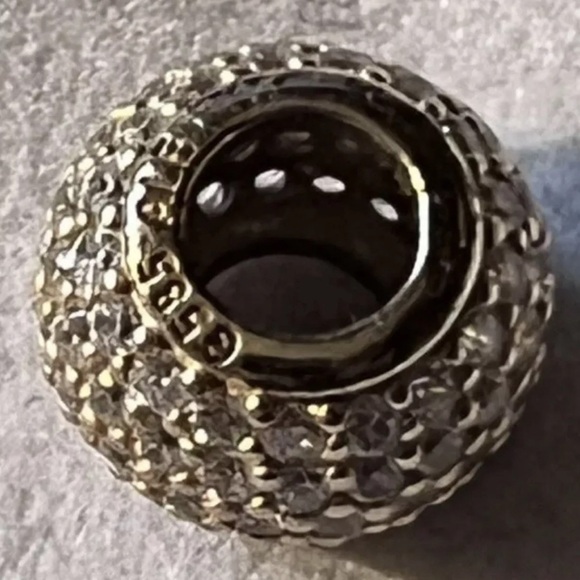 PANDORA Authentic 14K Gold Charm Pave Lights CZ Charm New In Box - Picture 2 of 4
